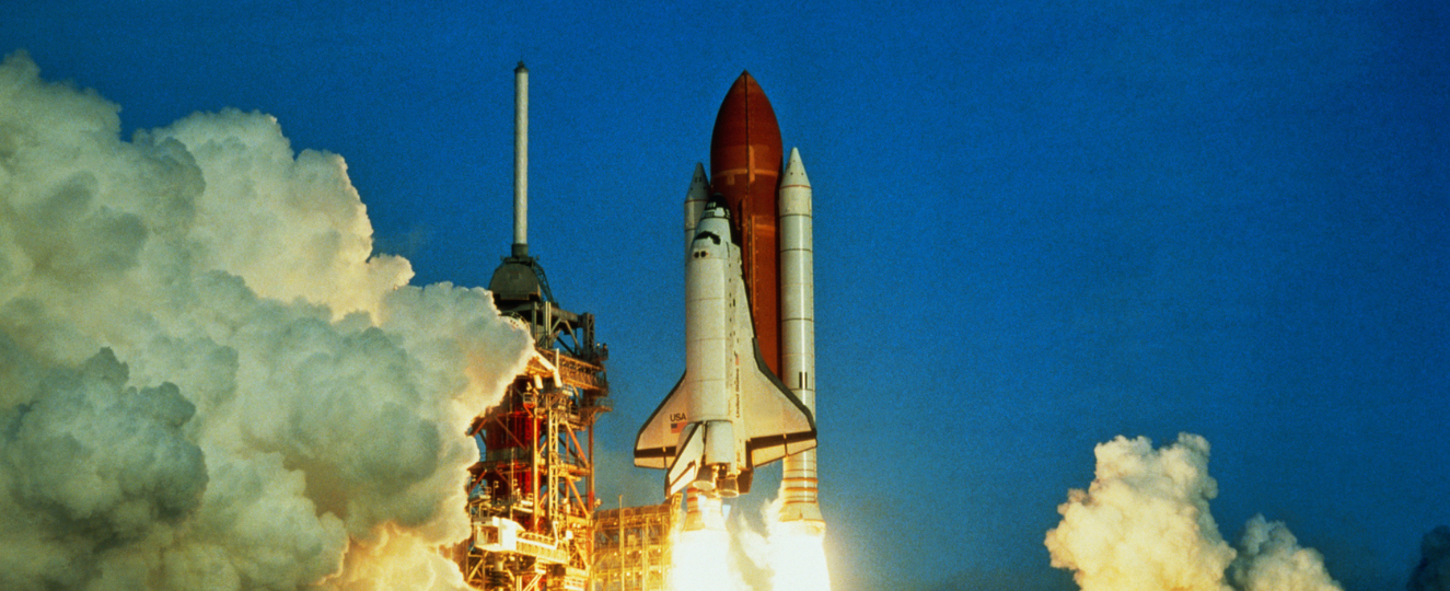 Space shuttle launch, Cape Canaveral, Florida, USA