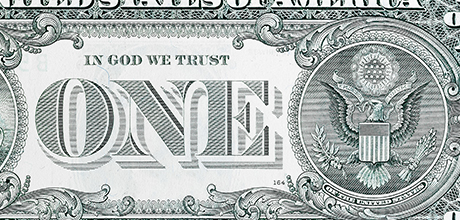 Dollar bill closeup