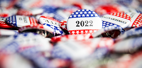 Election vote button 2022