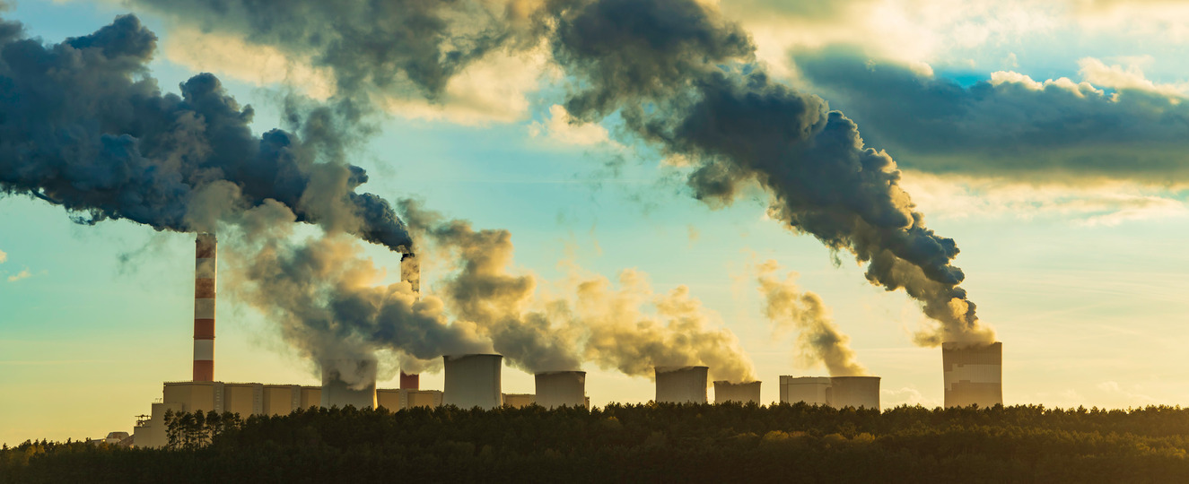 Industrial smoke stacks