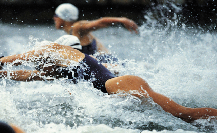 College Athletes Swimming