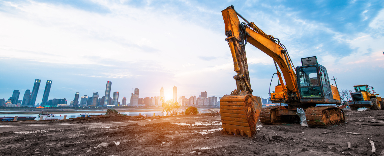 Excavator digging