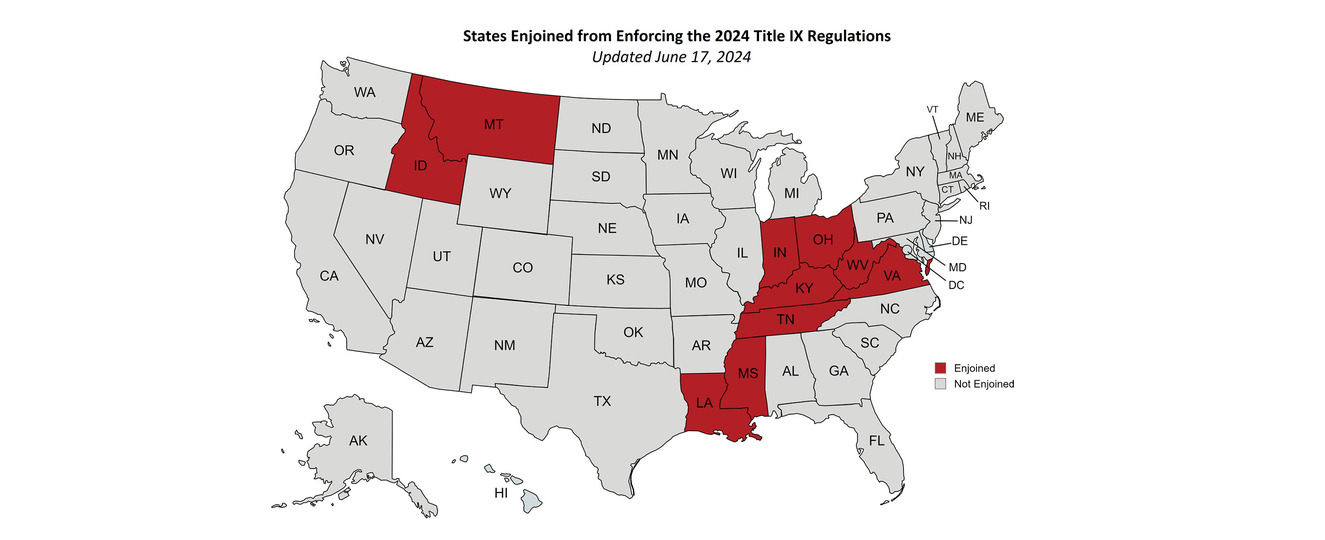 A map of the united states higlighting Tennessee, Kentucky, Ohio, Indiana, Virginia, West Virginia, Louisiana, Montana, Mississippi, and Idaho.