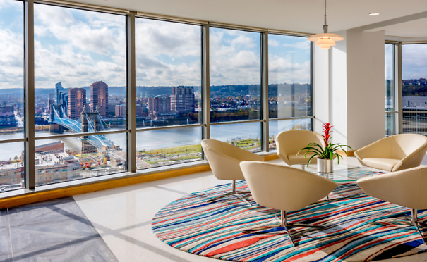 View from Bricker Graydon's Cincinnati office looking over the Ohio River